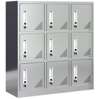 班龙不锈钢储物柜九门90*40*100cm台