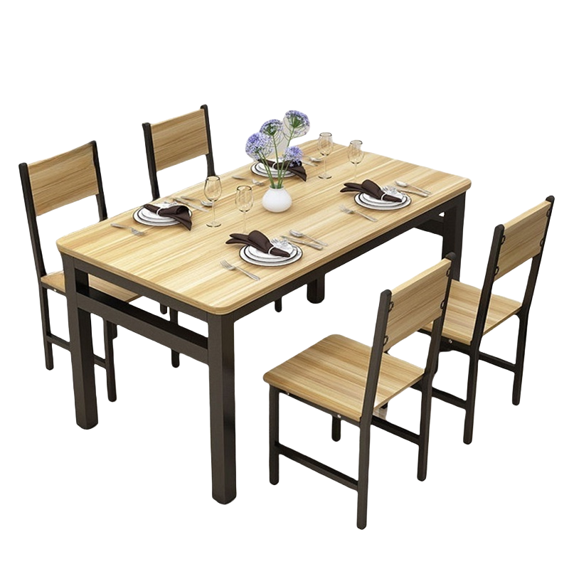 渼洇 食堂餐桌 一桌四椅 套