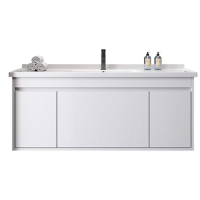 如华福禄现代简约卫生间洗手盆柜组合陶瓷一体盆浴室柜洗漱台简约洗脸盆柜