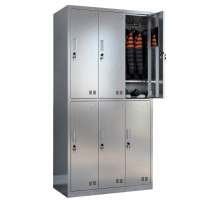 烁恒不锈钢更衣柜六门台