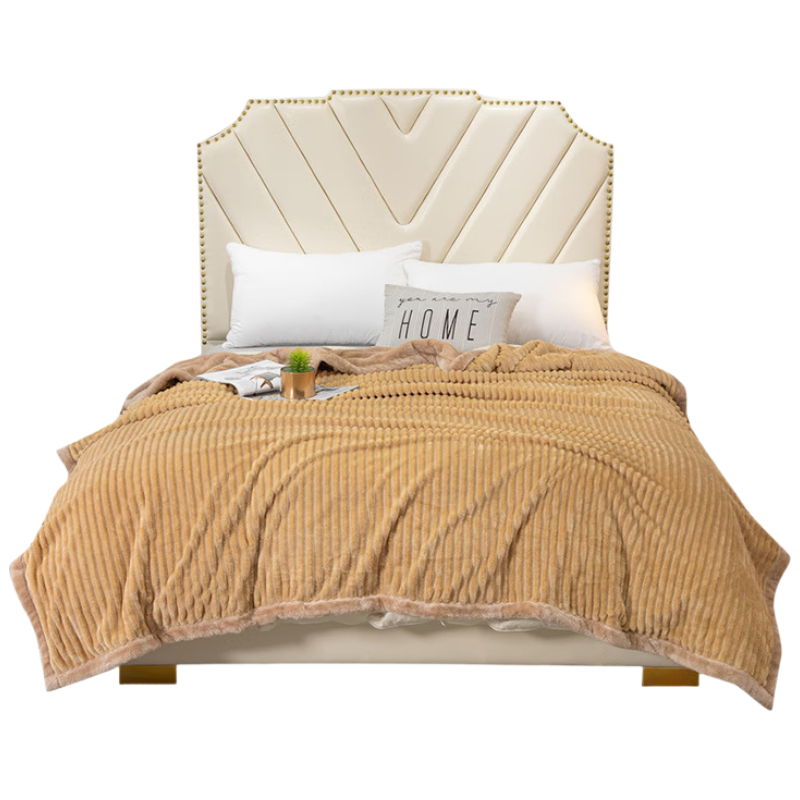 华夏盛锦 加厚北极绒牛奶绒被条盖毯 150*200CM HXSJ-XW3023 条