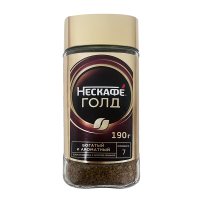 雀巢金牌俄罗斯进口黑咖啡冻干190g瓶装速溶醇香咖啡