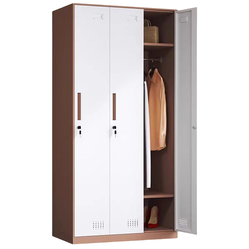 黎谷瑞 衣柜 三门90*50*185cm 台(咖白套色)