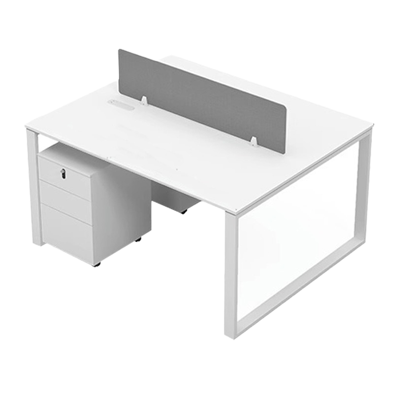 班龙办公桌1.2m两人位含柜套
