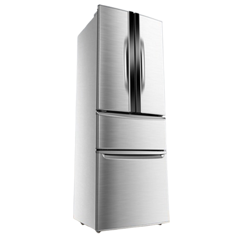 奥克斯(AUX)十字对开冰箱大容量家用双开四门电冰箱嵌入式_奥克斯278升拉丝银法式四门冰箱