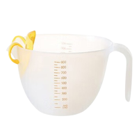 美厨滤量杯1000ml油刷刮刀打蛋器过滤量杯MCB5502