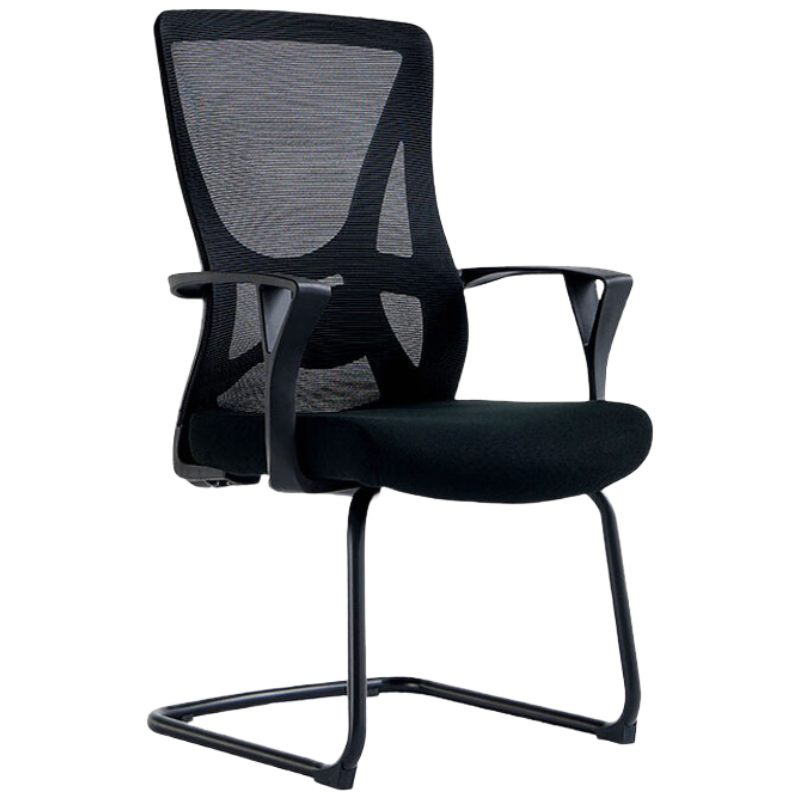 戴劲 办公椅子电脑椅职员培训会议人体工学椅家用书房学习椅黑色弓形脚