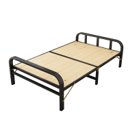 折叠床单人实木床板家用成人简易床加固折叠铁床一米二小床双人床