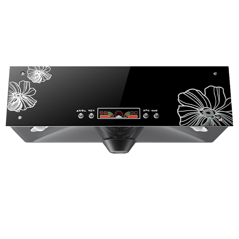 抽油烟机家用厨房大吸力出租房中式老式欧式顶吸油烟机 普通圆锥网-顶配体感清洗自行-2米烟管