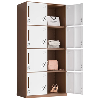 黎谷瑞 更衣柜 八门90*40*185cm 台(咖白套色)