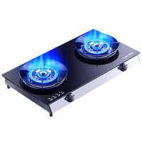 荣事达(Royalstar)煤气灶家用猛火台式燃气灶老式双头灶具炉具_5.0kW猛火八方来财铜盖钢化玻璃_液化气