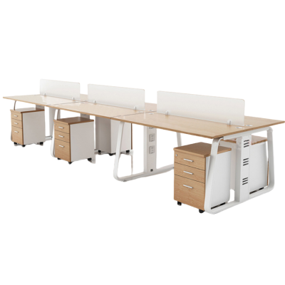 烁恒职员桌六人位+柜套