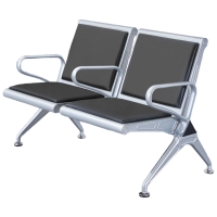 锦北 靠背排椅中间带扶手加厚机场银行车站医院等候椅连椅两人位有垫