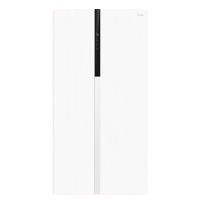 美的630白色一级对开门双变频双循环保鲜全空间风冷家用电冰箱