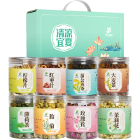 佳尚品 清凉一夏防暑组合 柠檬片,红枣片,蒲公英茶,玫瑰花,薄荷茶,胎菊大麦茶茉莉花 600g/套