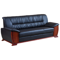 锦北 办公沙发老板皮沙发商务会客接待会议沙发组合 西皮双人位