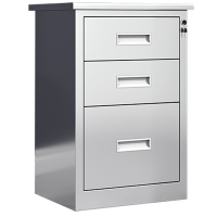 班龙不锈钢矮柜三斗44*40*75cm台