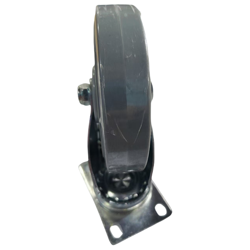 DERKAHE 中型手推车聚氨酯轮 φ100×32(4寸) 万向刹车款 个