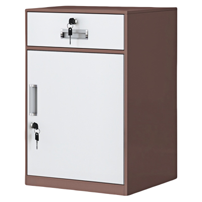 珂洋 桌下柜 一斗一门咖套白 台