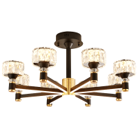 雷士照明现代轻奢客厅吊灯水晶玻璃客厅主灯餐吊全光谱智能灯具66