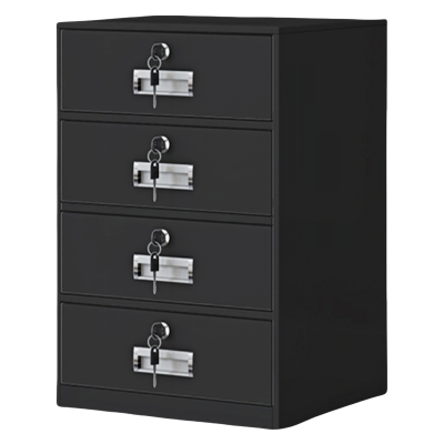 珂洋 抽屉柜 四斗黑色 台