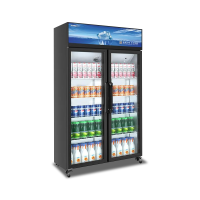 星星XINGX冷藏展示柜双门三门商用大容量超市水果饮料啤酒柜冰柜立式冰箱保鲜风直冷制冷均匀 LGC-1000FS2