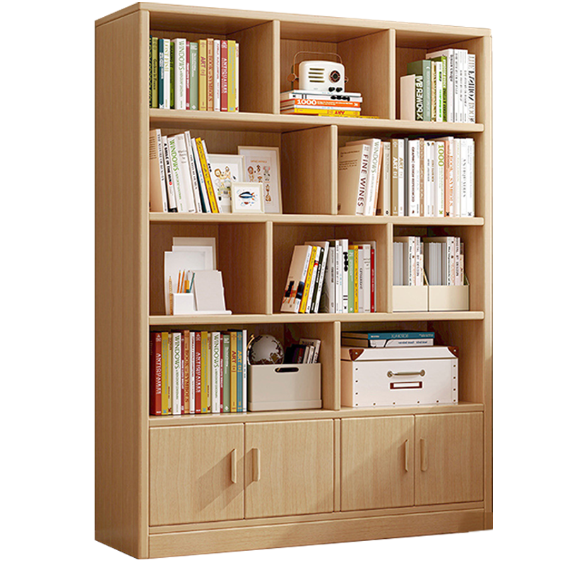 班龙书柜140*30*180cm原木色台