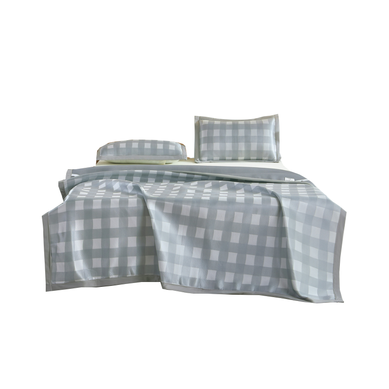 雅鹿YLX2304透气蜂巢牛奶丝冰藤席席面180*200cm枕套48*74cm*2