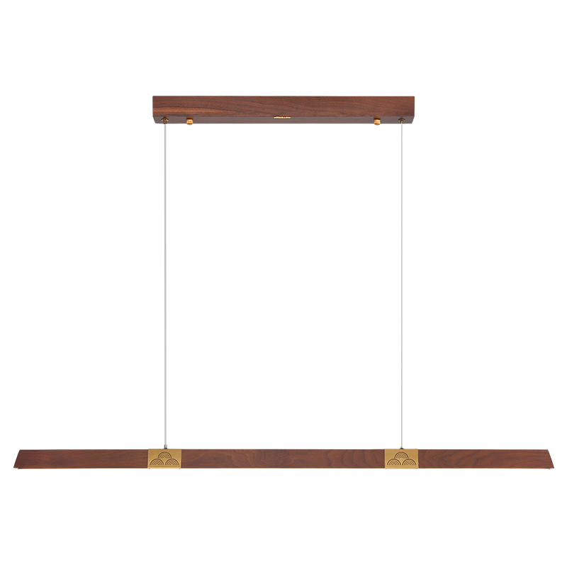 雷士照明条形餐吊灯阳台过道灯具中山灯具灯具木质新中式2025新款