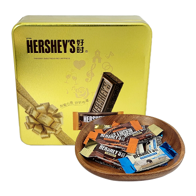 Hershey's好时巧克力排块铁盒礼盒装12颗/18颗结婚喜糖七夕情人节
