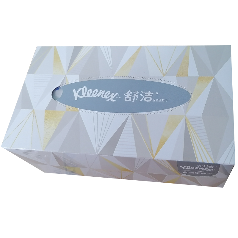 舒洁盒装抽纸 面巾纸 长方盒 2层 150抽×36盒 整箱 L码大尺寸 原生木浆0223-40A