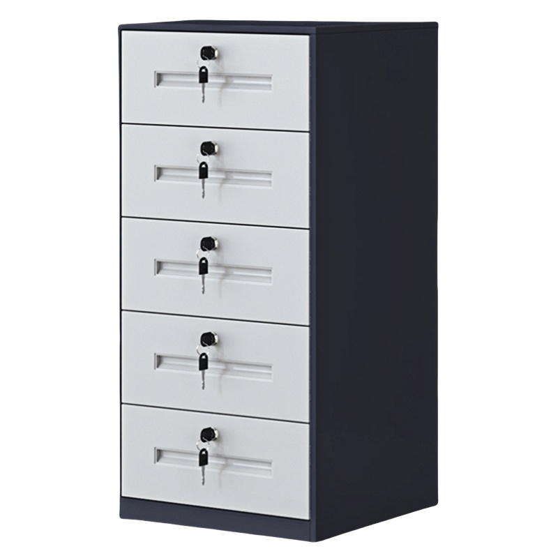 珂洋 抽屉柜 五斗灰套白 台