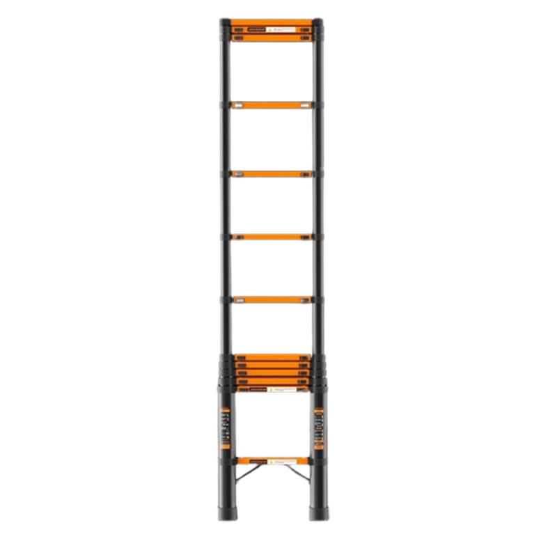如华福禄伸缩梯子加厚铝合金工程梯便携直梯升降梯家用人字梯不锈钢折叠梯