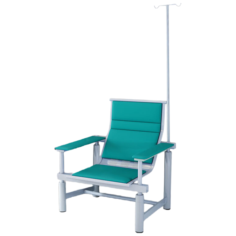 戴劲 输液椅医院诊所点滴吊针排椅大厅加固加厚候诊椅 单人皮扶手绿色