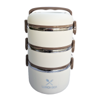 兰雅昀 304不锈钢保温可拆分三层饭盒 2.7L 个