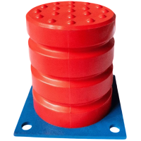 DERKAHE 聚氨酯缓冲器防撞块缓冲垫 JHQ-C8 125*125mm 个