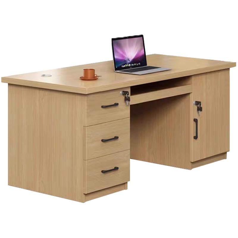 班龙电脑桌1200*600*760mm原木色张