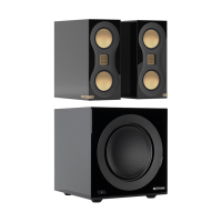 MonitorAudio/英国猛牌Studio 监听89无源书架音箱双4寸HIFI 家用黑曜W10低音炮套装