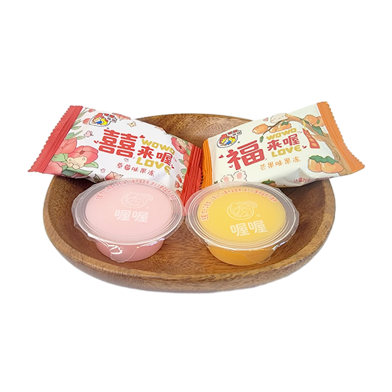 喔喔草莓味芒果味果冻散装250g婚庆结婚喜糖诞生礼满月休闲零食品