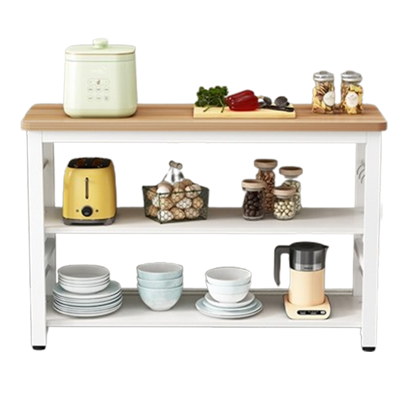 如华福禄厨房置物架家用长窄桌子切菜台微波炉置地式收纳架操作台