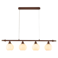 雷士照明一字玻璃餐吊灯过道灯具中山灯具灯具木纹复古风2025新款