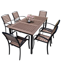 荺炬户外桌椅 1桌+6椅套