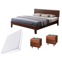 宜掌柜 木质床 1.8米+床头柜+床垫套