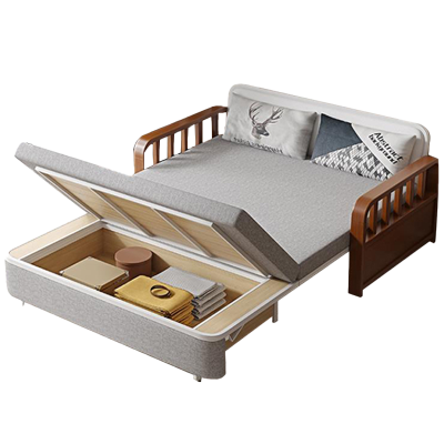 筑亮 沙发床 130cm灰色可储物款 张