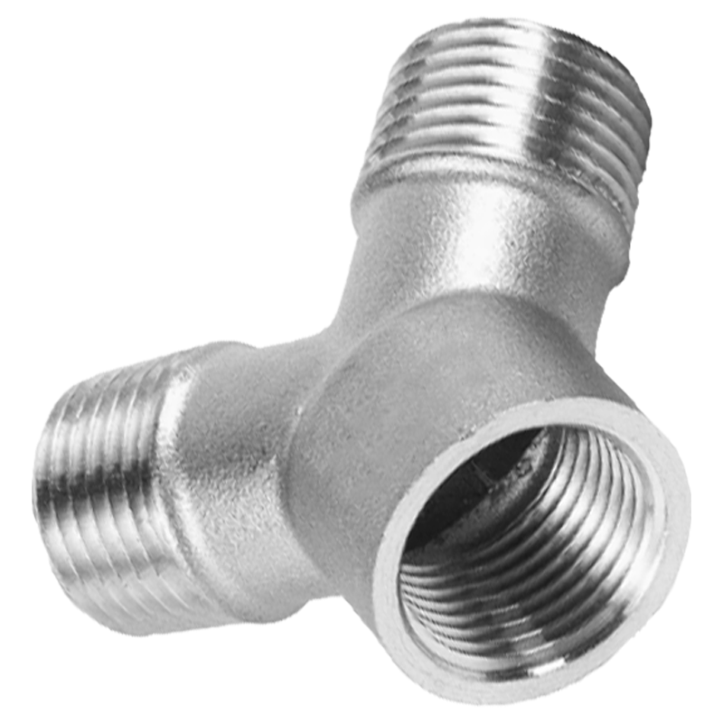 云型巨 不锈钢Y型外内外三通 不锈钢水管接头配件 DN15 个