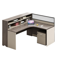 班龙屏风办公桌单人位+柜套