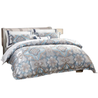 富安娜 高端素提素色四件套 特洛伊 203*229cm