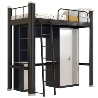 铭羽洋上床下桌组合床200*90*205cm(床+床板+桌+双门柜)套