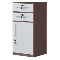 珂洋 矮柜 二斗一门咖套白 台