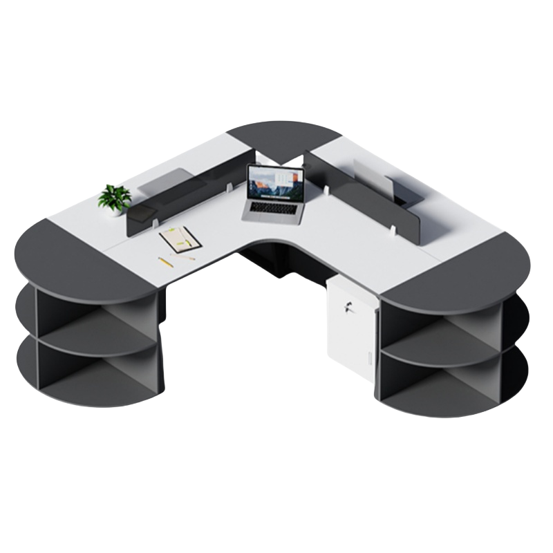 烁恒 职员桌 三人位含柜 套